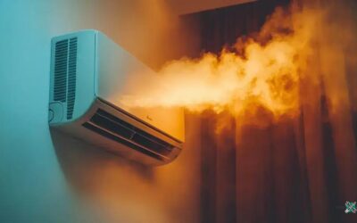 Ar-condicionado com ar quente saindo