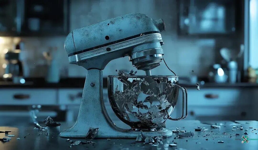 Batedeira com peças quebradas