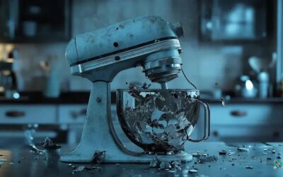 Batedeira com peças quebradas