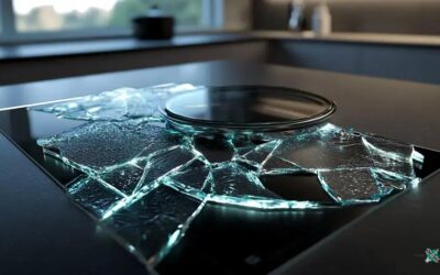 Cooktop com tampa de vidro quebrada