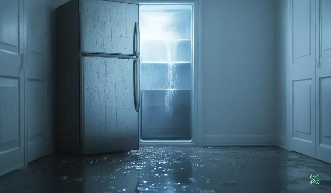Geladeira com vazamento no compartimento do freezer