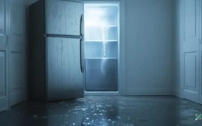 Geladeira com vazamento no compartimento do freezer