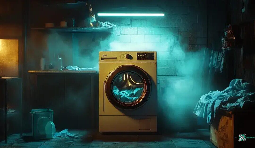 Máquina de lavar com ciclo interrompido