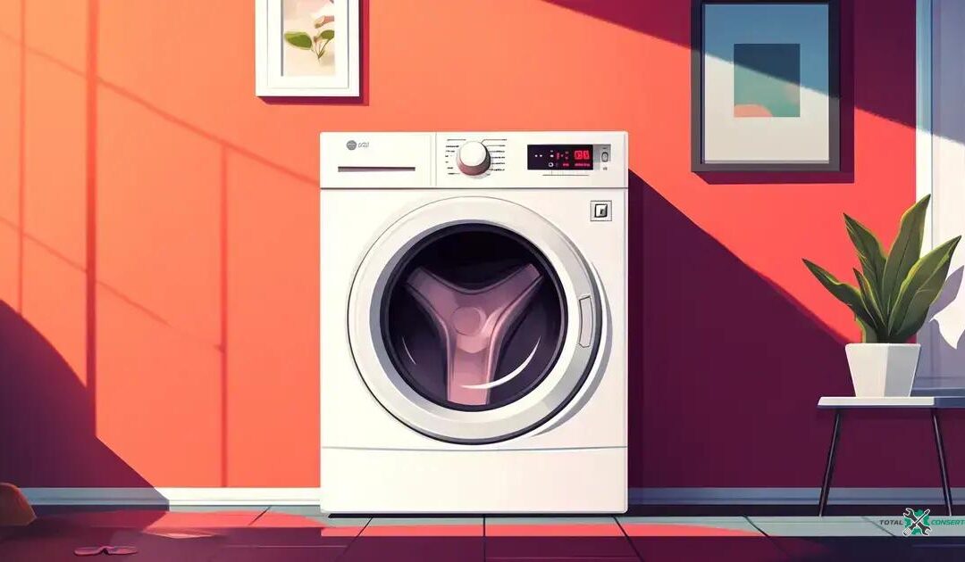 Máquina de lavar com tambor preso