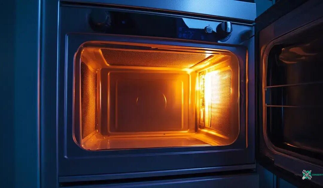 Micro-ondas com falha no painel de controle